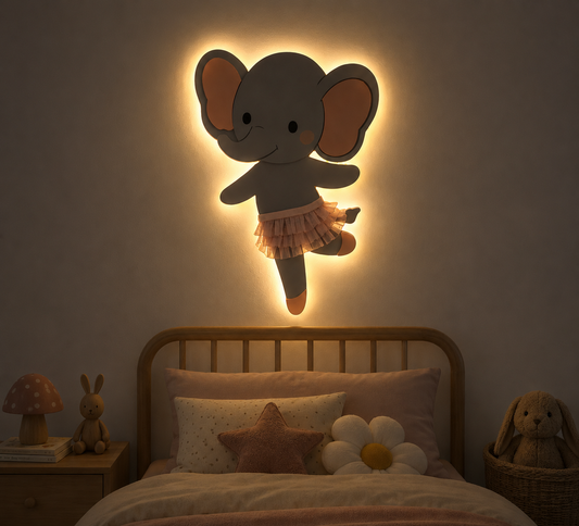 Elephant Wooden Led Decor