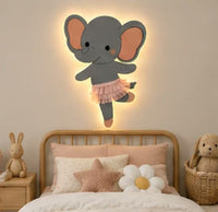 Elephant Wooden Led Decor