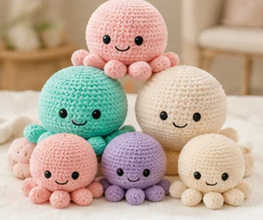 Crochet octopus friends